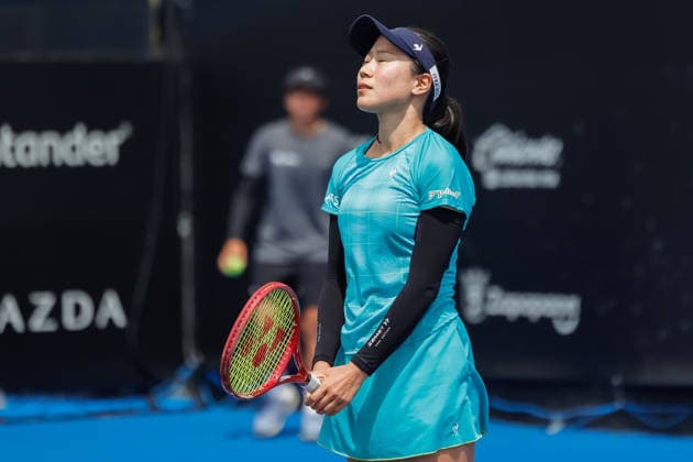 WTA, Tennis Damen GUADALAJARA OPEN 2026 WTA GUADALAJARA OPEN 2026 NADIIA KICHENOK VS NAO HIBINO 13092026 GUADALAJARA, JALISCO. Action photo of Nao Hibino of Japan, during a qualifying match of the WTA Guadalajara Open 2026, held at the Centro Panamericano de Tenis of Guadalajara, Jalisco, Mexico. Foto de Nao Hinbino de Japon, durante juego de qualy del WTA Guadalajara Open 2026 celebrado en el Centro Panamericano de Tenis de Guadalajara, Jalisco, Mexico PHOTO BY IMAGENSHOP AGENCIA FOTOGRAFICA GUADALAJARA JALISCO MEXICO Copyright: xJorgexReyesx