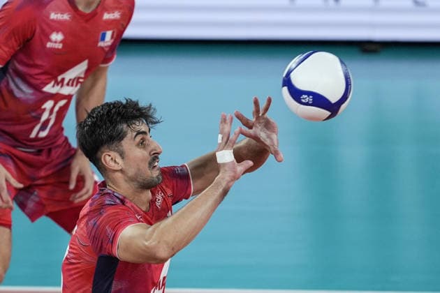 France v Latvia - CEV EuroVolley 2026 CLUJ-NAPOCA, ROMANIA - SEPTEMBER 13: Antoine Pothron of France in action during the CEV EuroVolley 2026 Group D match between France and Latvia at BT Arena in Cluj-Napoca, Romania, on September 13, 2026. Osmancan Gurdogan Anadolu Cluj Romania. Editorial use only. Please get in touch for any other usage.  Copyright: x2026xAnadoluxOsmancanxGurdoganx
