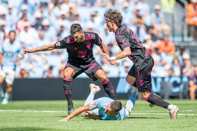 RECORD DATE NOT STATED ESP: LaLiga EA Sports RC Celta Vigo v Malaga CF Ferran Jutgla of Celta and Angel Recio of Malaga during LaLiga EA Sports match between RC Celta Vigo v Malaga CF played at Abanca Balaidos Stadium, Vigo, Pontevedra, on September 13 2026 in Spain Spain Soccer Copyright: xAgenciaxLOFx