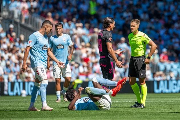 RECORD DATE NOT STATED ESP: LaLiga EA Sports RC Celta Vigo v Malaga CF Pablo Martinez of Malaga during LaLiga EA Sports match between RC Celta Vigo v Malaga CF played at Abanca Balaidos Stadium, Vigo, Pontevedra, on September 13 2026 in Spain Spain Soccer Copyright: xAgenciaxLOFx