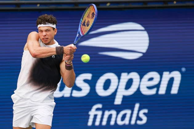 US Open tennis tournament - Day 15 Ben Shelton of the US in action against Alexander Zverev of Germany during the Men s Singles Final of the US Open Tennis Championships in Flushing Meadows, New York, USA, 13 September 2026. FLUSHING MEADOWS NEW YORK United States  Copyright: xCRISTOBALxHERRERA-ULASHKEVICHx
