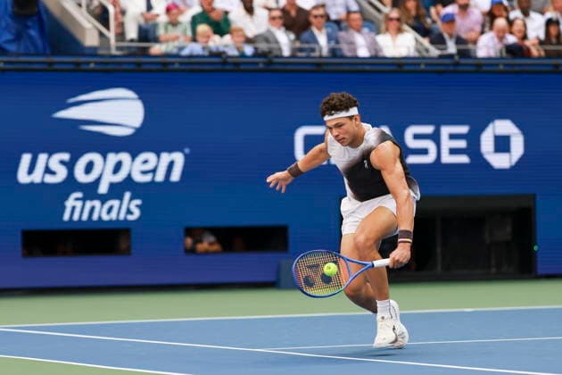 US Open tennis tournament - Day 15 Ben Shelton of the US in action against Alexander Zverev of Germany during the Men s Singles Final of the US Open Tennis Championships in Flushing Meadows, New York, USA, 13 September 2026. FLUSHING MEADOWS NEW YORK United States  Copyright: xCRISTOBALxHERRERA-ULASHKEVICHx