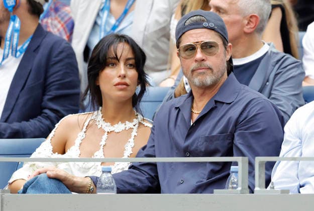 Actor Brad Pitt and girlfriend Ines de Ramon watch the Men s Finals match in Arthur Ashe Stadium at the 2026 US Open Tennis Championship at the USTA Billie Jean King National Tennis Center in New York City on Sunday, September 13, 2026.  NYP20260913812 COREYxSIPKIN
