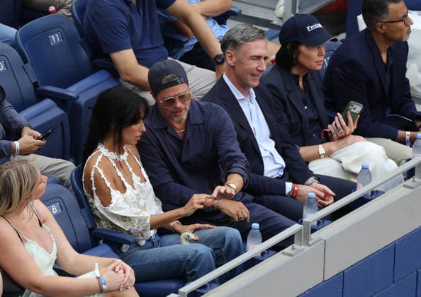 September 13, 2026, New York City, New York, USA: BRAD PITT and his girlfriend INES DE RAMON of USA during the menÃ¢â‚¬â ¢s final of US Open A. Zverev of Germany - B. Shelton of USA. New York, USA. Tennis: US Open - Brad Pitt And Ines De Ramon  - ZUMAc278 20260913_zsp_c278_007 Copyright: xMarcinxCholewinskix