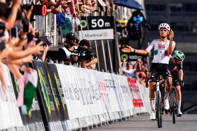 September 13, 2026, Montreal, Pq, CANADA: Isaac del Toro, of Mexico, riding for UAE Team Emirates XRG celebrates after racing to the finish ahead of Paul Seixas, of France, racing for Decathalon CMA CGM Team during the Grand Prix Cycliste de Montreal on Sunday, Sept. 13, 2026. Canada News - September 13, 2026 - ZUMAc35_ 20260913_zaf_c35_048 Copyright: xChristopherxKatsarovx