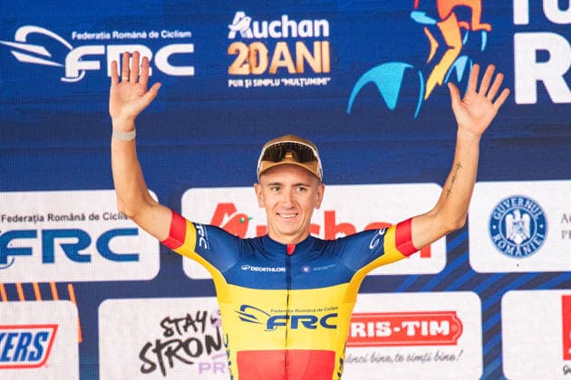 September 13, 2026, CYCLING TOUR OF ROMANIA, Stage 5 Bucharest Circuit 100 km, Bucuresti RAILEANU Cristian, from NATIONAL ROMANIA TEAM, wins second place in the Final Overall Standings.