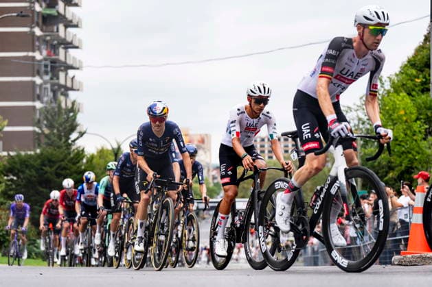 September 13, 2026, Montreal, Pq, CANADA: Isaac del Toro, of Mexico, riding for UAE Team Emirates XRG, second right, races in the main pack during the Grand Prix Cycliste de Montreal on Sunday, Sept. 13, 2026. Canada News - September 13, 2026 - ZUMAc35_ 20260913_zaf_c35_055 Copyright: xChristopherxKatsarovx