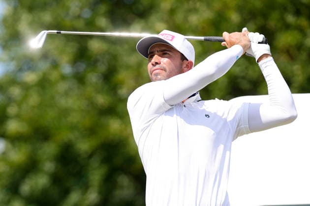 FRANKLIN, TN - SEPTEMBER 13: Alvaro Ortiz of Mexico watches his tee shot on No. 2 during the final round of the Simmons Bank Open for the Snedeker Foundation, September 13, 2026 at Vanderbilt Legends Club in Franklin, Tennessee. (Photo by Matthew Maxey Icon Sportswire) GOLF: SEP 13 Korn Ferry Tour Simmons Bank Open EDITORIAL USE ONLY Icon260913011