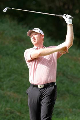 FRANKLIN, TN - SEPTEMBER 13: Hayden Springer of United States of America reacts as he hits his tee shot on No. 12 during the final round of the Simmons Bank Open for the Snedeker Foundation, September 13, 2026 at Vanderbilt Legends Club in Franklin, Tennessee. (Photo by Matthew Maxey Icon Sportswire) GOLF: SEP 13 Korn Ferry Tour Simmons Bank Open EDITORIAL USE ONLY Icon260913030