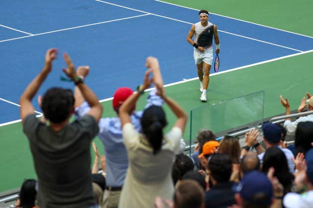 US Open tennis tournament - Day 15 Ben Shelton of the US reacts during his match against Alexander Zverev of Germany during the Men s Singles Final of the US Open Tennis Championships in Flushing Meadows, New York, USA, 13 September 2026. FLUSHING MEADOWS NEW YORK United States  Copyright: xOLGAxFEDOROVAx
