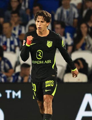 ESP: LaLiga EASports Real Sociedad - Atletico Madrid Giuliano Simeone of Atletico de Madrid scores goal and celebrates during LaLiga EA Sports match between Real Sociedad - Atletico Madrid played at Anoeta Stadium in Gipuzcoa on September 13, 2026 in Spain Gipuzkoa Spain Futbol Copyright: xAgenciaxLOFx