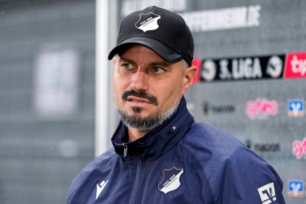 Stefan Kleineheismann (Trainer, Cheftrainer, TSG II), Einzelbild, Einzelfoto, Aktion, Action, 13.09.2026, Sinsheim (Deutschland), Fussball, 3. Liga, TSG 1899 Hoffenheim II - SC Fortuna Köln, DFB DFL REGULATIONS PROHIBIT ANY USE OF PHOTOGRAPHS AS IMAGE SEQUENCES AND OR QUASI-VIDEO.