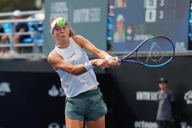 WTA, Tennis Damen GUADALAJARA OPEN 2026 WTA GUADALAJARA OPEN 2026 DARJA VIDMANOVA VS JANICE TJEN 13092026 GUADALAJARA, JALISCO. Action photo of Darja Vidmanova of the Czech Republic, during a qualifying match of the WTA Guadalajara Open 2026, held at the Centro Panamericano de Tenis of Guadalajara, Jalisco, Mexico. Foto de Darja Vidmanova de Chequia, durante juego de qualy del WTA Guadalajara Open 2026 celebrado en el Centro Panamericano de Tenis de Guadalajara, Jalisco, Mexico PHOTO BY IMAGENSHOP AGENCIA FOTOGRAFICA GUADALAJARA JALISCO MEXICO Copyright: xJorgexReyesx