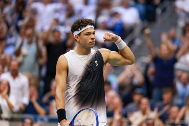 US Open tennis tournament - Day 15 Ben Shelton of the US reacts during a game against Alexander Zverev of Germany during the Men s Singles Finals of the US Open Tennis Championships at the USTA Billie Jean King National Tennis Center in Flushing Meadows, New York, USA, 13 September 2026. FLUSHING MEADOWS NEW YORK United States  Copyright: xCRISTOBALxHERRERA-ULASHKEVICHx