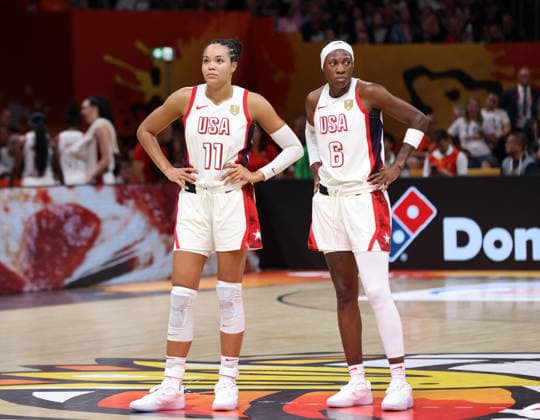 Napheesa Collier, Rhyne Howard Basketball FIBA World Cup Weltmeisterschaft Frauen WM Finale Saison 2026 2027 13.09.2026 Frankreich vs USA