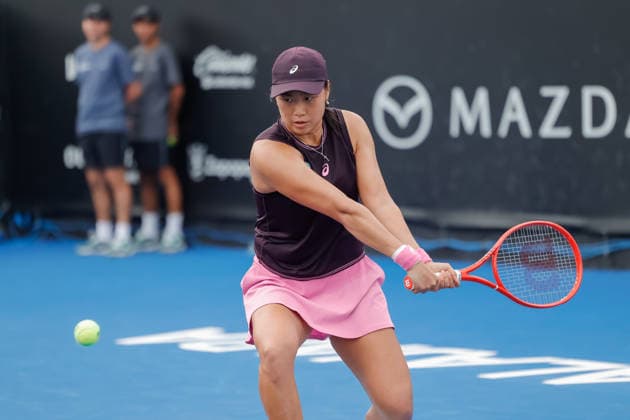 WTA, Tennis Damen GUADALAJARA OPEN 2026 WTA GUADALAJARA OPEN 2026 DARJA VIDMANOVA VS JANICE TJEN 13092026 GUADALAJARA, JALISCO. Action photo of Janice Tjen of Indonesia, during a qualifying match of the WTA Guadalajara Open 2026, held at the Centro Panamericano de Tenis of Guadalajara, Jalisco, Mexico. Foto de Janice Tjen de Indonesia, durante juego de qualy del WTA Guadalajara Open 2026 celebrado en el Centro Panamericano de Tenis de Guadalajara, Jalisco, Mexico PHOTO BY IMAGENSHOP AGENCIA FOTOGRAFICA GUADALAJARA JALISCO MEXICO Copyright: xIMAGENSHOPxAGENCIAxFOTOGRAFICAx