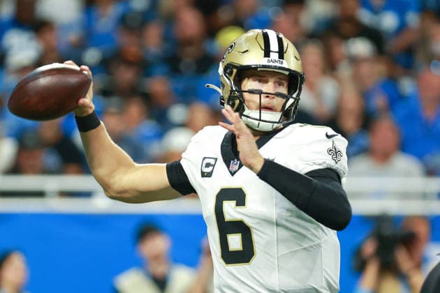 New Orleans vs Detroit Lions DETROIT,MICHIGAN-SEPTEMBER 13: Quarterback Tyler Shough (6) of the New Orleans Saints goes to throw the ball during the an NFL, American Football Herren, USA football game between the New Orleans Saints and the Detroit Lions in Detroit, Michigan USA, on Sunday, September 13, 2026 Detroit Michigan United States  Copyright: xAmyxLemusx originalFilename:lemus-neworlea260913_npCYe.jpg
