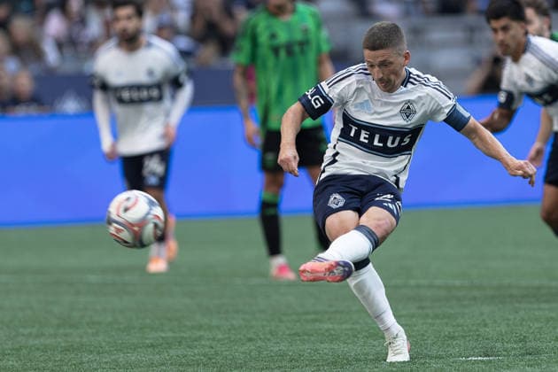 Ryan Gauld seen during MLS, Fussball Herren, USA game between teams of Vancouver Whitecaps FC and Austin FC(Gael Amador Ball Raw Images) Vancouver BC Place Canada Copyright: xGaelxAmadorx Whitecaps_Austin0081