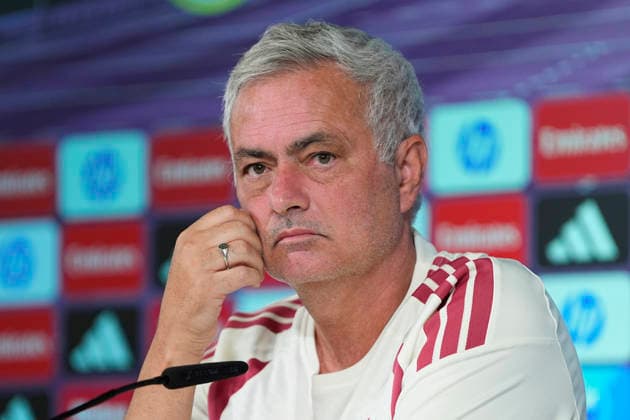 September 14, 2026, Valdebebas, Madrid, Spain: Jose Mourinho, head coach of Real Madrid, attends his press conference, PK, Pressekonferenz during the training day of Real Madrid ahead the Spanish League, LaLiga EA Sports, football match against Elche CF at Ciudad Deportiva Real Madrid on September 14, 2026, in Valdebebas, Madrid, Spain. Real Madrid Training And Press Conference - Laliga Ea Sports  - ZUMAa181 20260914_zaa_a181_006 Copyright: xDennisxAgyemanx
