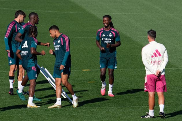 September 14, 2026, Valdebebas, Madrid, Spain: Eduardo Camavinga during the training day of Real Madrid ahead the Spanish League, LaLiga EA Sports, football match against Elche CF at Ciudad Deportiva Real Madrid on September 14, 2026, in Valdebebas, Madrid, Spain. Real Madrid Training And press conference, PK, Pressekonferenz - Laliga Ea Sports  - ZUMAa181 20260914_zaa_a181_034 Copyright: xDennisxAgyemanx