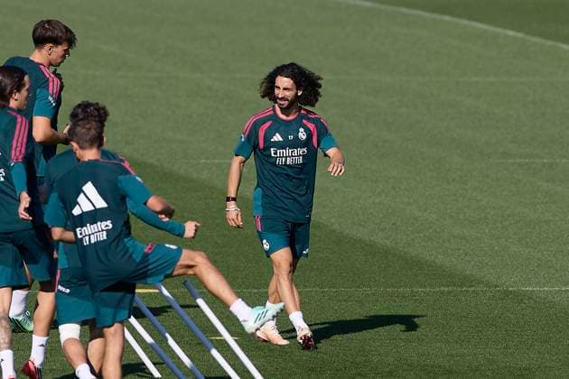 September 14, 2026, Madrid, Spain: Marc Cucurella (Real Madrid CF) is seen in action during a training session on the eve of the LaLiga EA SPORTS 2026 2027 match between Elche CF and Real Madrid CF.Real Madrid CF is holding its final training session and pre-match press conference, PK, Pressekonferenz ahead of its sixth LaLiga game. LaLiga EA SPORTS 2026 2027 - Real Madrid CF Training Session And Press Conference In Madrid, Spain - 14 Sep 2026  - ZUMAs197 20260914_aaa_s197_108 Copyright: xFedericoxTitonex