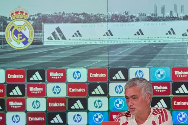 September 14, 2026, Madrid, Spain: Coach Jose Mourinho (Real Madrid CF) attends a press conference, PK, Pressekonferenz on the eve of the LaLiga EA SPORTS 2026 2027 match between Elche CF and Real Madrid CF.Real Madrid CF is holding its final training session and pre-match press conference ahead of its sixth LaLiga game. LaLiga EA SPORTS 2026 2027 - Real Madrid CF Training Session And Press Conference In Madrid, Spain - 14 Sep 2026  - ZUMAs197 20260914_aaa_s197_119 Copyright: xFedericoxTitonex