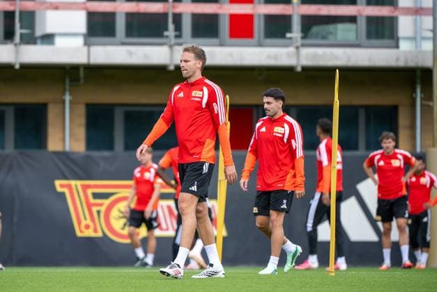 Fußball, Herren, Saison 2026 2027, 1. Bundesliga, 1. FC Union Berlin, Training auf Trainingsplatz II, Marvin Friedrich (1. FC Union), Kastriot Imeri (1. FC Union Berlin) 14.09.2026,
