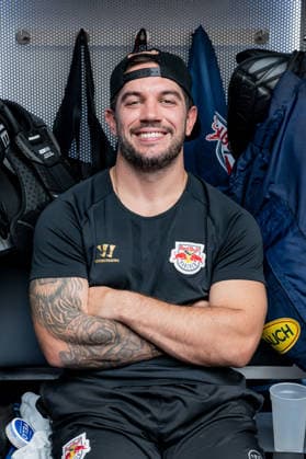 Chris DeSousa (EHC Red Bull Muenchen, 82) GER, EHC Red Bull Muenchen, Eishockey, DEL, Open Locker Room, 14.09.2026. Foto: HMB Media Heike Feiner