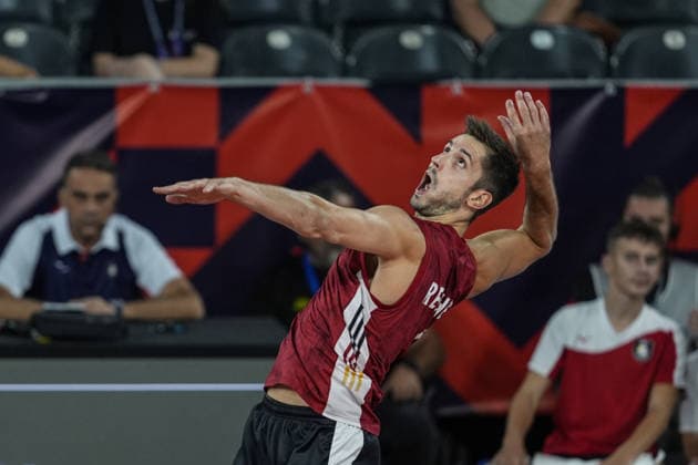 Germany v Switzerland - CEV EuroVolley 2026 Men CLUJ-NAPOCA, ROMANIA - SEPTEMBER 14: Moritz Reichert of Germany in action during the CEV EuroVolley 2026 Pool D match between Germany and Switzerland at BT Arena in Cluj-Napoca, Romania, on September 14, 2026. Osmancan Gurdogan Anadolu Cluj Romania. Editorial use only. Please get in touch for any other usage.  Copyright: x2026xAnadoluxOsmancanxGurdoganx