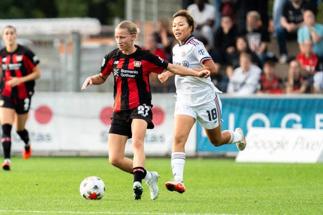 Deutschland: Google Pixel Frauen-Bundesliga 2026 27, 4. Spieltag - Bayer 04 Leverkusen vs. FC Bayern München - 14.09.2026 - Ulrich-Haberland-Stadion Müller Marlene Tanikawa Momoko