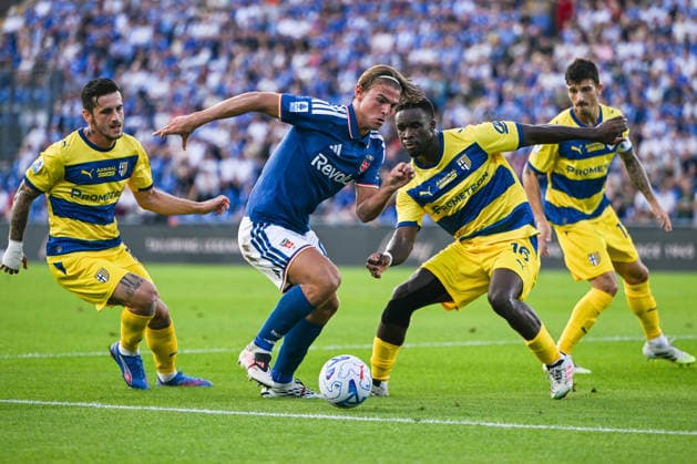 Como™s Nico Paz in action during the Serie A soccer match between Como Calcio and Parma Calcio 1913 at the Giuseppe Sinigaglia stadium in Como, north Italy - September 14, 2026 - Soccer.  Copyright: xTizianoxBallabio LaPressex