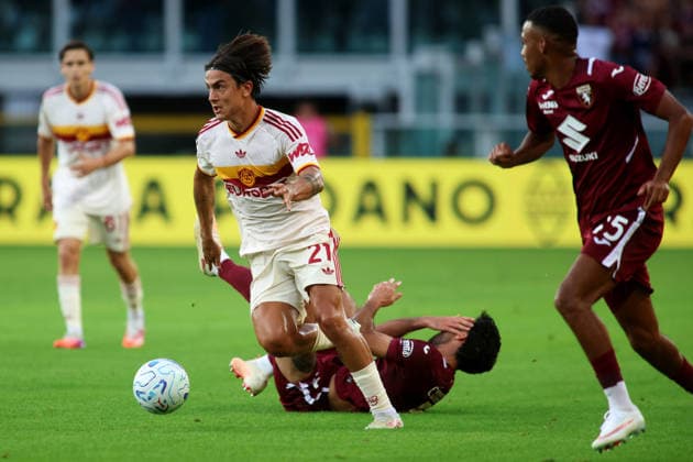 2026-09-14 Torino FC v AS Roma - Serie A TURIN, ITALY - SEPTEMBER 14: Paulo Dybala of AS Roma during the Serie A match between Torino FC and AS Roma at Stadio Olimpico di Torino on September 14, 2026 in Turin, Italy. (Photo by Nderim Kaceli BSR Agency) Turin Italy Content not available for redistribution in The Netherlands directly or indirectly through any third parties. Copyright: xBSRxAgencyx