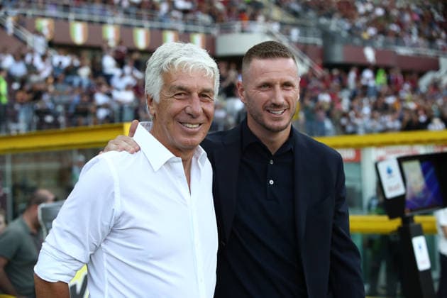 IPA88533127 - September 14, 2026, Torino vs. AS Roma (Serie A) Sports; Soccer; Matchday 4& xD;Pictured: Gasperini, Abate& xD;(Photo by Gino Mancini)  Copyright: xGinoxMancini IPAxSportx xx IPA88533127