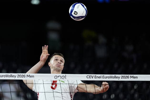 Turkiye v Romania - CEV EuroVolley 2026 Men CLUJ-NAPOCA, ROMANIA - SEPTEMBER 14: Mert Matic of Turkiye competes during the CEV EuroVolley 2026 Pool D match between Turkiye and Romania at BT Arena in Cluj-Napoca, Romania, on September 14, 2026. Osmancan Gurdogan Anadolu Cluj-Napoca Romania. Editorial use only. Please get in touch for any other usage.  Copyright: x2026xAnadoluxOsmancanxGurdoganx