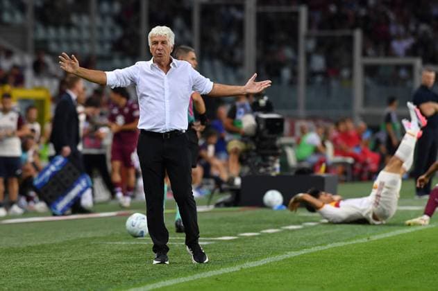 Foto IPP Massimo Rana Torino 14-09-2026 Calcio Campionato di Serie A 2026 2027 Torino-Roma nella foto allenatore roma giampiero gasperini Italy Photo Press - World Copyright italy ITALY  Copyright: xR4924_italyphotopressx