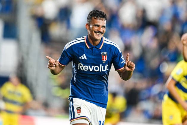 Como™s Kaiki celebrating after a goal during the Serie A soccer match between Como Calcio and Parma Calcio 1913 at the Giuseppe Sinigaglia stadium in Como, north Italy - September 14, 2026 - Soccer.  Copyright: xTizianoxBallabio LaPressex