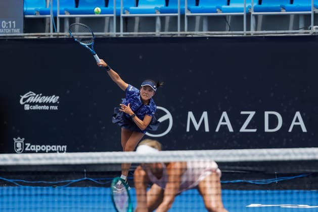 WTA, Tennis Damen GUADALAJARA OPEN 2026 WTA GUADALAJARA OPEN 2026 ALEXA GUARACHI NIKA RADISIC VS MAKAMOTO NINOMIYA ISABELLE HAVERLAG1 4092026 GUADALAJARA, JALISCO. Action photo of Makamoto Ninomiya and Isabelle Haverlag, during a match of the WTA Guadalajara Open 2026, held at the Centro Panamericano de Tenis of Guadalajara, Jalisco, Mexico. Foto de Makamoto Ninomiya e Isabelle Haverlag, durante juego del WTA Guadalajara Open 2026 celebrado en el Centro Panamericano de Tenis de Guadalajara, Jalisco, Mexico PHOTO BY IMAGENSHOP AGENCIA FOTOGRAFICA GUADALAJARA JALISCO MEXICO Copyright: xIMAGENSHOPxAGENCIAxFOTOGRAFICAx