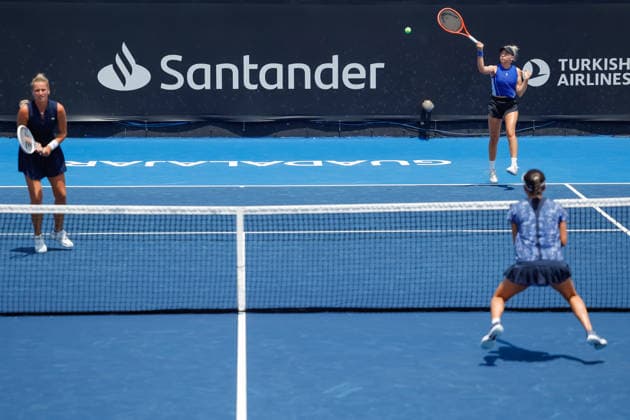 WTA, Tennis Damen GUADALAJARA OPEN 2026 WTA GUADALAJARA OPEN 2026 ALEXA GUARACHI NIKA RADISIC VS MAKAMOTO NINOMIYA ISABELLE HAVERLAG1 14092026 GUADALAJARA, JALISCO. Action photo of Alexa Guarachi and Nika Radisic during a match of the WTA Guadalajara Open 2026, held at the Centro Panamericano de Tenis of Guadalajara, Jalisco, Mexico. Foto de Alexa Guarachi y Nika Radisic, durante juego del WTA Guadalajara Open 2026 celebrado en el Centro Panamericano de Tenis de Guadalajara, Jalisco, Mexico PHOTO BY IMAGENSHOP AGENCIA FOTOGRAFICA GUADALAJARA JALISCO MEXICO Copyright: xIMAGENSHOPxAGENCIAxFOTOGRAFICAx