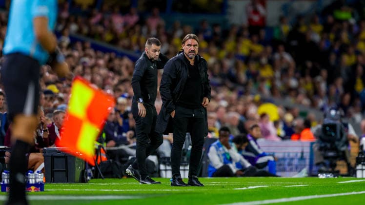 Leeds United v Newcastle United, Premier League Leeds United Manager Daniel Farke during the Premier League match between Leeds United and Newcastle United at Elland Road, Leeds, UK on 14 September 2026. Editorial use only DataCo restrictions apply See www.football-dataco.com , Copyright: xSimonxDaviesx PSI-24881-0044