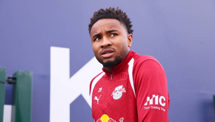 Leipzig, 14.09.2026, Red Bull Akademie, Fussball, 1.Bundesliga, RB Leipzig , Training , Im Bild: Christopher Nkunku ( 28, RBL) , Nur zur redaktionellen Nutzung. Only editorial use. ,