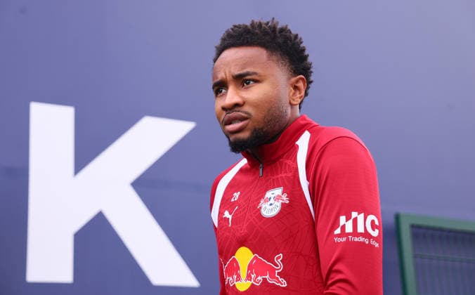 Leipzig, 14.09.2026, Red Bull Akademie, Fussball, 1.Bundesliga, RB Leipzig , Training , Im Bild: Christopher Nkunku ( 28, RBL) , Nur zur redaktionellen Nutzung. Only editorial use. ,