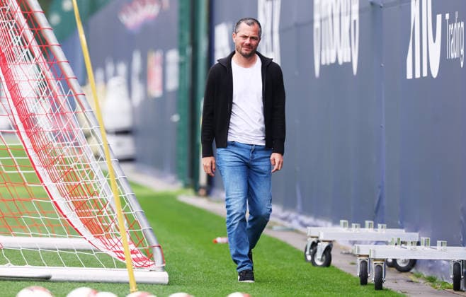 Leipzig, 14.09.2026, Red Bull Akademie, Fussball, 1.Bundesliga, RB Leipzig , Training , Im Bild: Marcel Schäfer Schaefer (RBL Geschäftsführer , Nur zur redaktionellen Nutzung. Only editorial use. ,