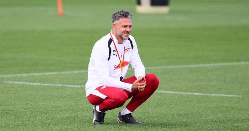 Leipzig, 14.09.2026, Red Bull Akademie, Fussball, 1.Bundesliga, RB Leipzig , Training , Im Bild: Trainer Martin Demichelis, Nur zur redaktionellen Nutzung. Only editorial use. ,