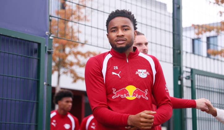 Leipzig, 14.09.2026, Red Bull Akademie, Fussball, 1.Bundesliga, RB Leipzig , Training , Im Bild: Christopher Nkunku ( 28, RBL) , Nur zur redaktionellen Nutzung. Only editorial use. ,