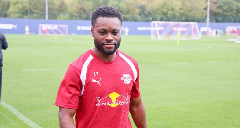 Leipzig, 14.09.2026, Red Bull Akademie, Fussball, 1.Bundesliga, RB Leipzig , Training , Im Bild: Ridle Baku (17, RB Leipzig) , Nur zur redaktionellen Nutzung. Only editorial use. ,