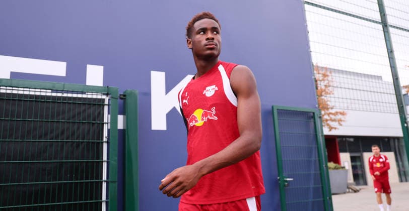 Leipzig, 14.09.2026, Red Bull Akademie, Fussball, 1.Bundesliga, RB Leipzig , Training , Im Bild von links: Abdoul Kone. , Nur zur redaktionellen Nutzung. Only editorial use. ,