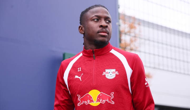 Leipzig, 14.09.2026, Red Bull Akademie, Fussball, 1.Bundesliga, RB Leipzig , Training , Im Bild: Johan Bakayoko ( 11, RB Leipzig) , Nur zur redaktionellen Nutzung. Only editorial use. ,