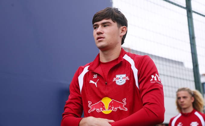 Leipzig, 14.09.2026, Red Bull Akademie, Fussball, 1.Bundesliga, RB Leipzig , Training , Im Bild: Andrija Maksimovic , Nur zur redaktionellen Nutzung. Only editorial use. ,