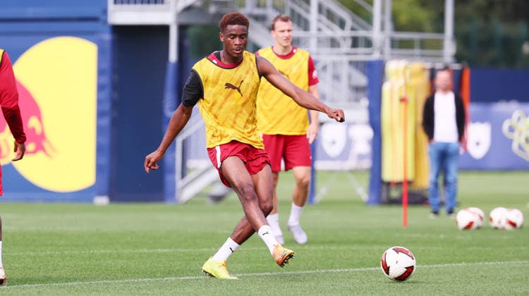 Leipzig, 14.09.2026, Red Bull Akademie, Fussball, 1.Bundesliga, RB Leipzig , Training , Im Bild: Abdoul Kone , Nur zur redaktionellen Nutzung. Only editorial use. ,