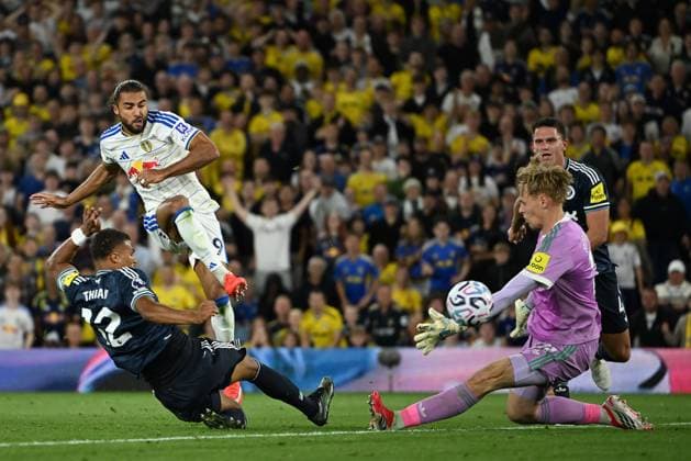 Dominic Calvert-Lewin of Leeds United scores his sides Third goal 3-0 past Goalkeeper Aidan Harris of Newcastle United Leeds United v Newcastle United, Premier League, Football, Elland Road, UK - 14 Sep 2026Leeds Elland Road United Kingdom EDITORIAL USE ONLY No use with unauthorised audio, video, data, fixture lists, club league logos or live services. Online in-match use limited to 120 images, no video emulation. No use in betting, games or single club league player publications.  Copyright: xGreigxCowie Shutterstockx 17151113az
